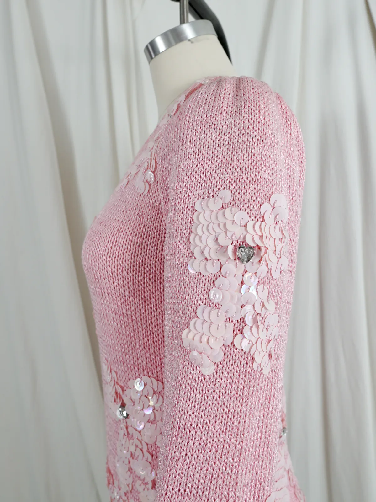 Vintage Pink Sweetheart Bow Sweater