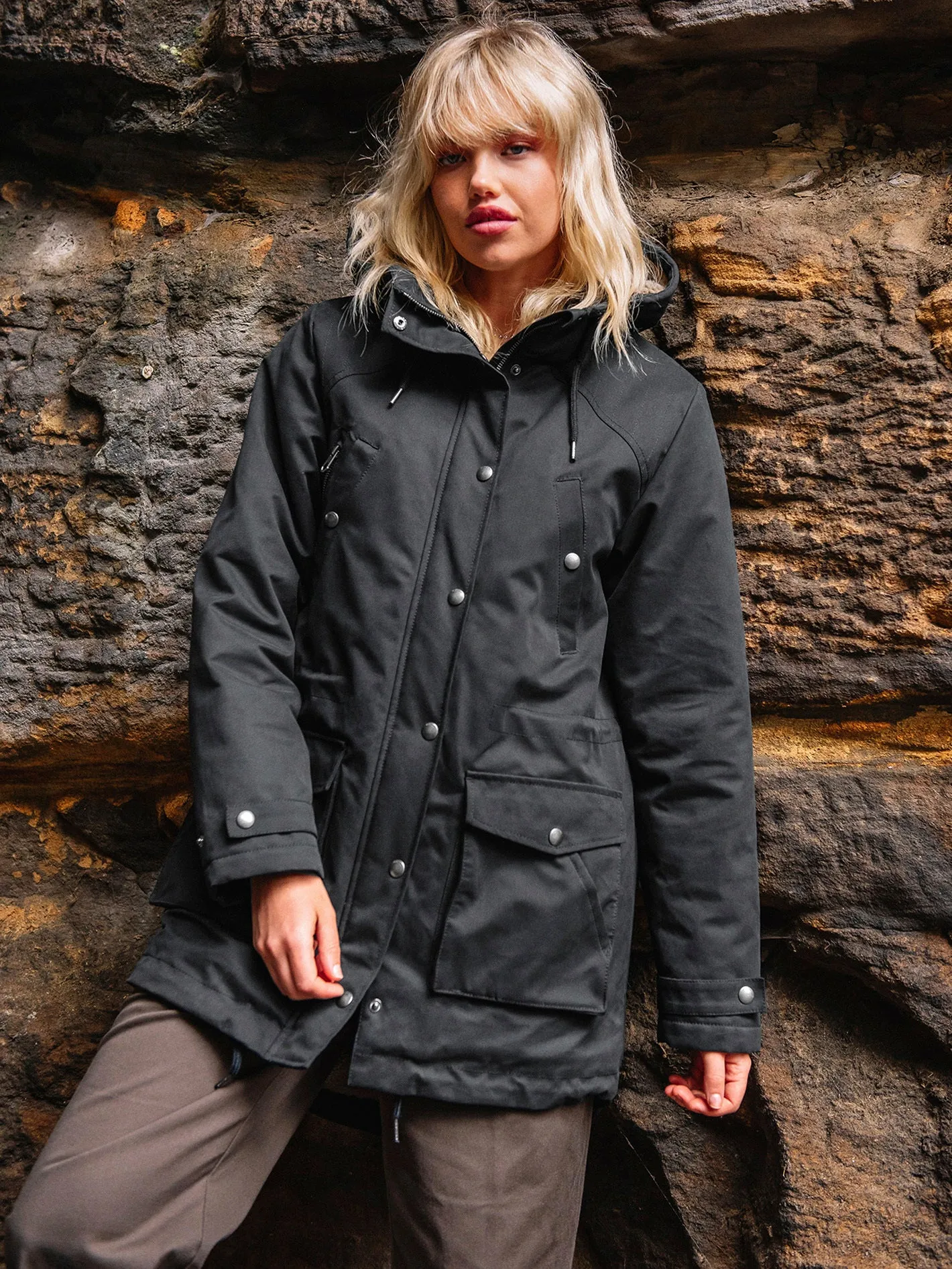 Walk on by 5K Parka Jacket - Black