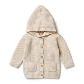 Wilson Frenchy Knitted Button Cardigan - Sand Melange (3-6 Months, 6-8 Kg)