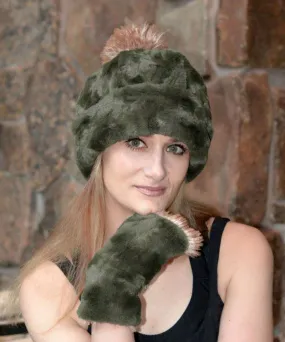 Women's Beanie Hat, Reversible - Cuddly Faux Furs