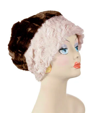 Women's Beanie Hat, Reversible - Cuddly Faux Furs