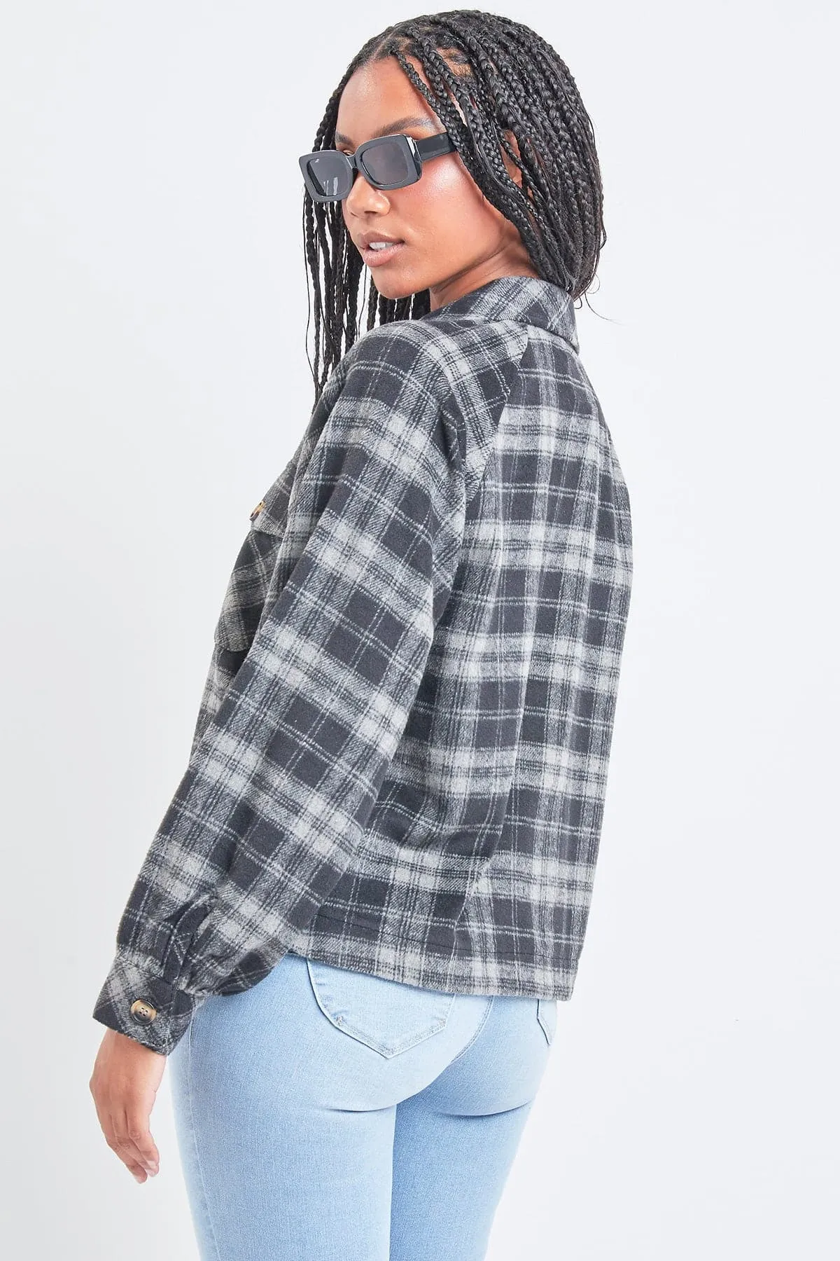 Women's Cropped Boxy Fit Shacket