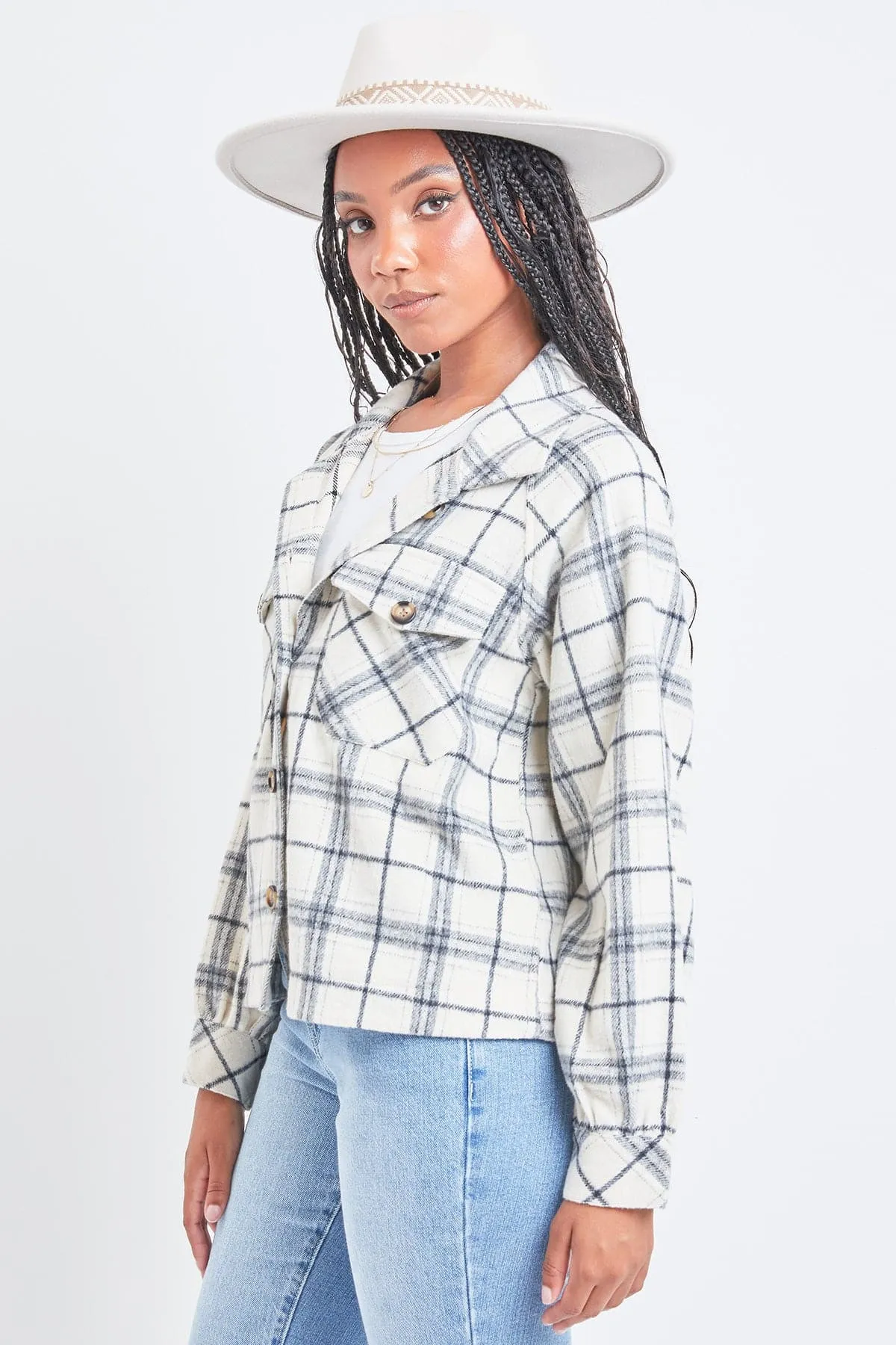 Women's Cropped Boxy Fit Shacket