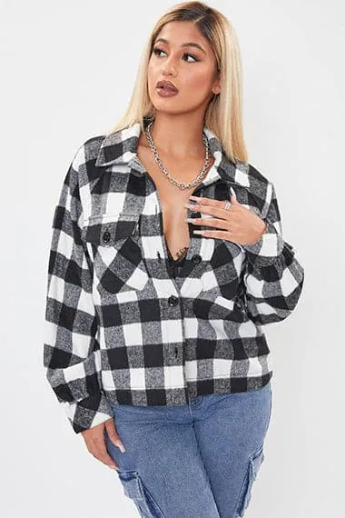 Women's Cropped Boxy Fit Shacket