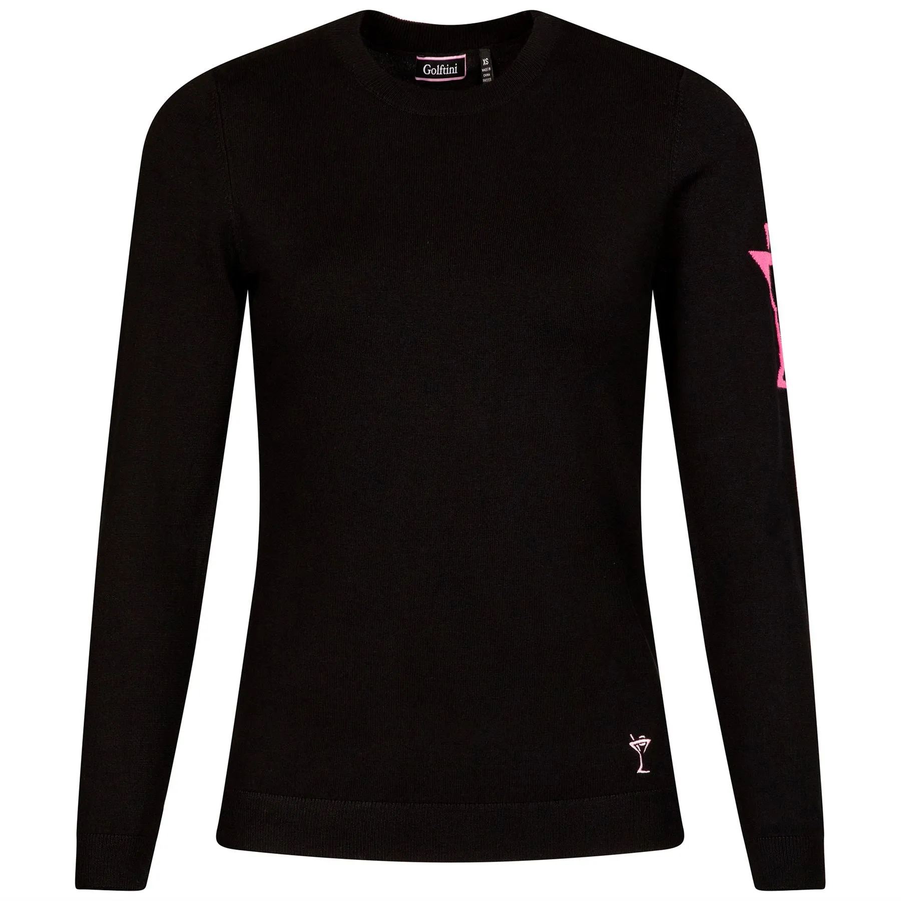 Womens Martini Crew Neck Sweater Black - SS24