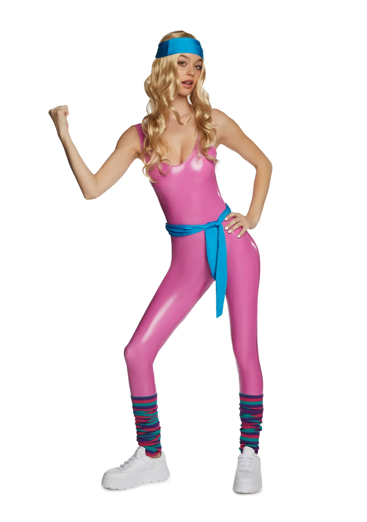 Workout Plan 80's Wig & Costume Set