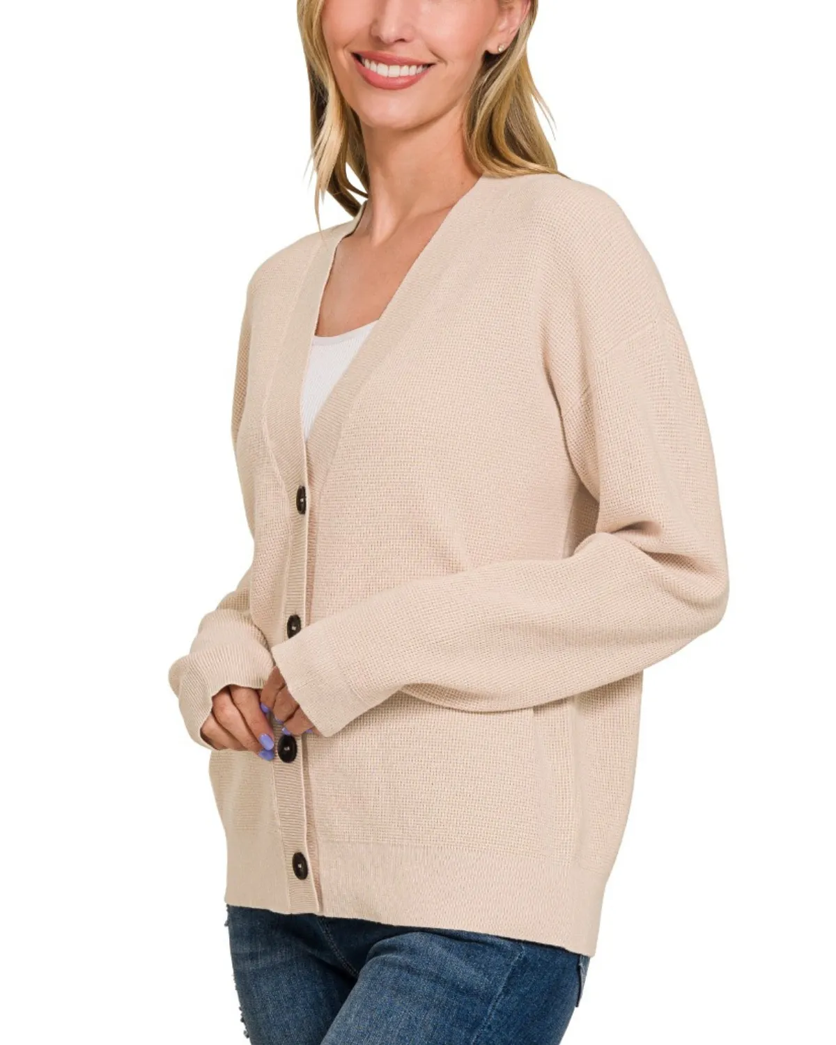 Zeanna Viscose Sweater Cardigan - Tw-2123D4