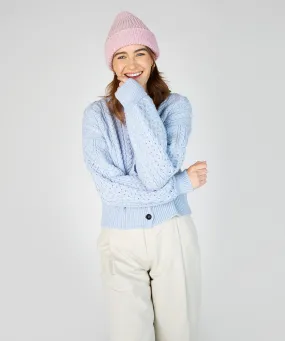 Zinnia Chunky Knit Hat Pale Pink