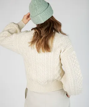 Zinnia Chunky Knit Hat Sage Marl